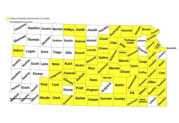 Eligible Counties map