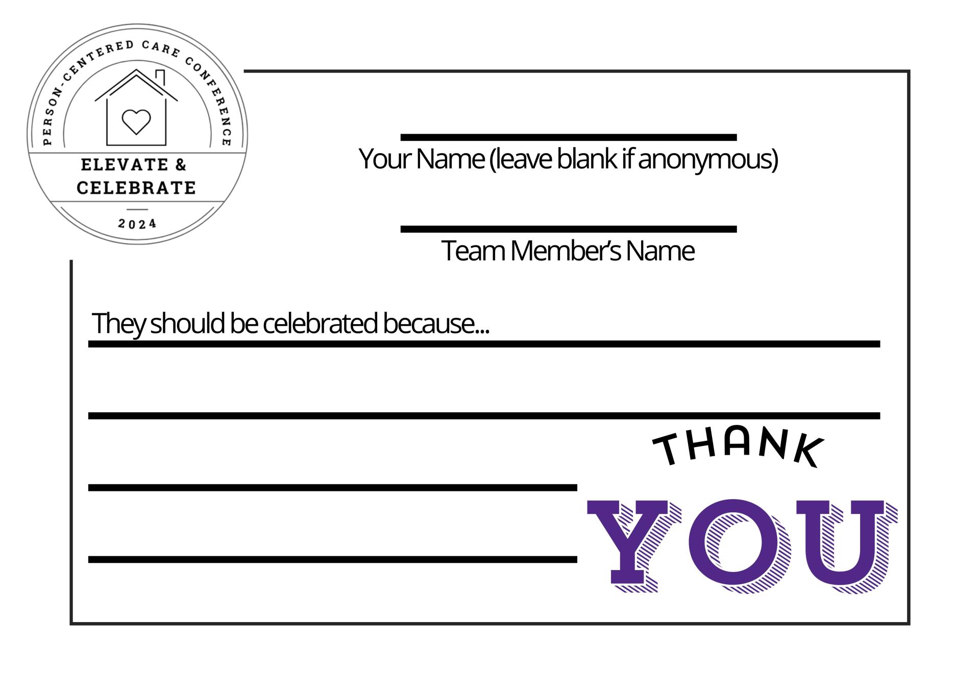 Staff Appreciation Card 2024 PEAK Conference